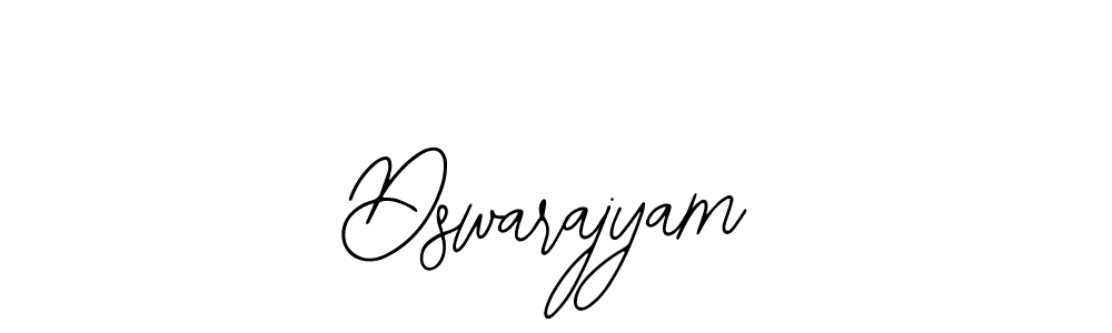 Bearetta-2O07w is a professional signature style that is perfect for those who want to add a touch of class to their signature. It is also a great choice for those who want to make their signature more unique. Get Dswarajyam name to fancy signature for free. Dswarajyam signature style 12 images and pictures png