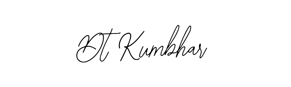 How to make Dt Kumbhar name signature. Use Bearetta-2O07w style for creating short signs online. This is the latest handwritten sign. Dt Kumbhar signature style 12 images and pictures png