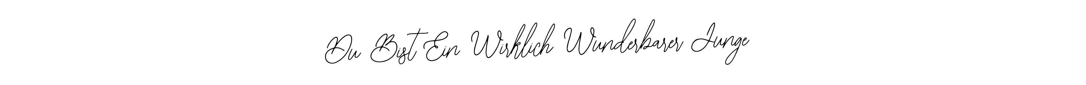 It looks lik you need a new signature style for name Du Bist Ein Wirklich Wunderbarer Junge. Design unique handwritten (Bearetta-2O07w) signature with our free signature maker in just a few clicks. Du Bist Ein Wirklich Wunderbarer Junge signature style 12 images and pictures png