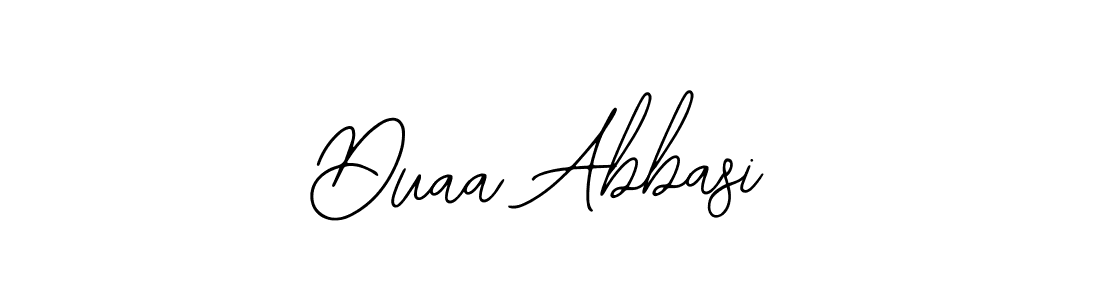 Bearetta-2O07w is a professional signature style that is perfect for those who want to add a touch of class to their signature. It is also a great choice for those who want to make their signature more unique. Get Duaa Abbasi name to fancy signature for free. Duaa Abbasi signature style 12 images and pictures png