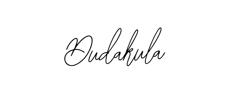 The best way (Bearetta-2O07w) to make a short signature is to pick only two or three words in your name. The name Dudakula include a total of six letters. For converting this name. Dudakula signature style 12 images and pictures png