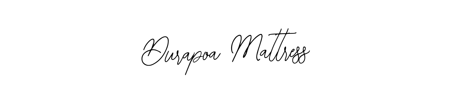 How to make Durapoa Mattress name signature. Use Bearetta-2O07w style for creating short signs online. This is the latest handwritten sign. Durapoa Mattress signature style 12 images and pictures png