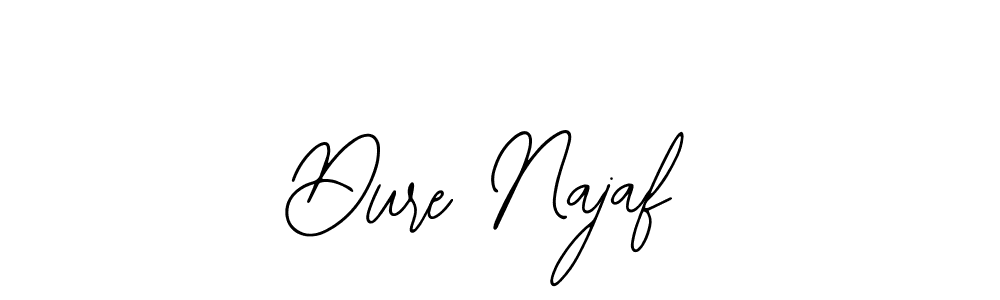 The best way (Bearetta-2O07w) to make a short signature is to pick only two or three words in your name. The name Dure Najaf include a total of six letters. For converting this name. Dure Najaf signature style 12 images and pictures png