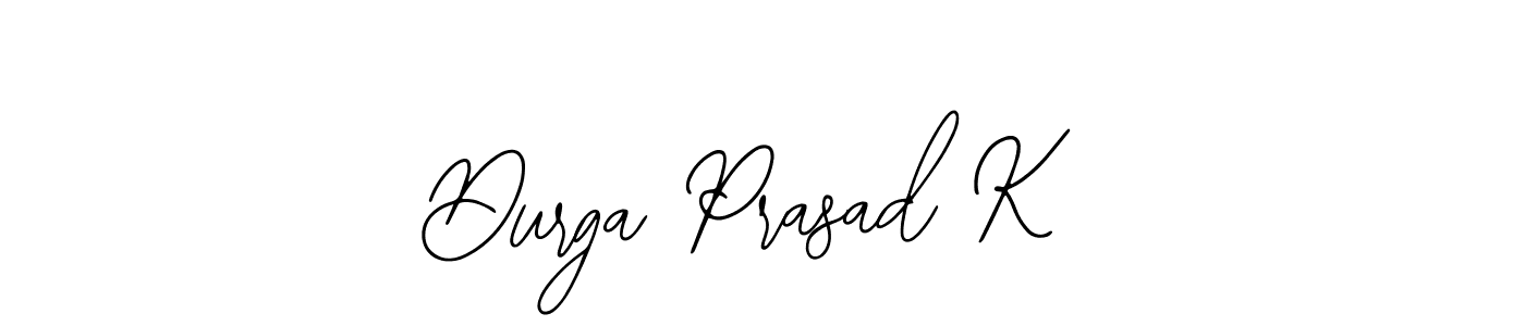 The best way (Bearetta-2O07w) to make a short signature is to pick only two or three words in your name. The name Durga Prasad K include a total of six letters. For converting this name. Durga Prasad K signature style 12 images and pictures png