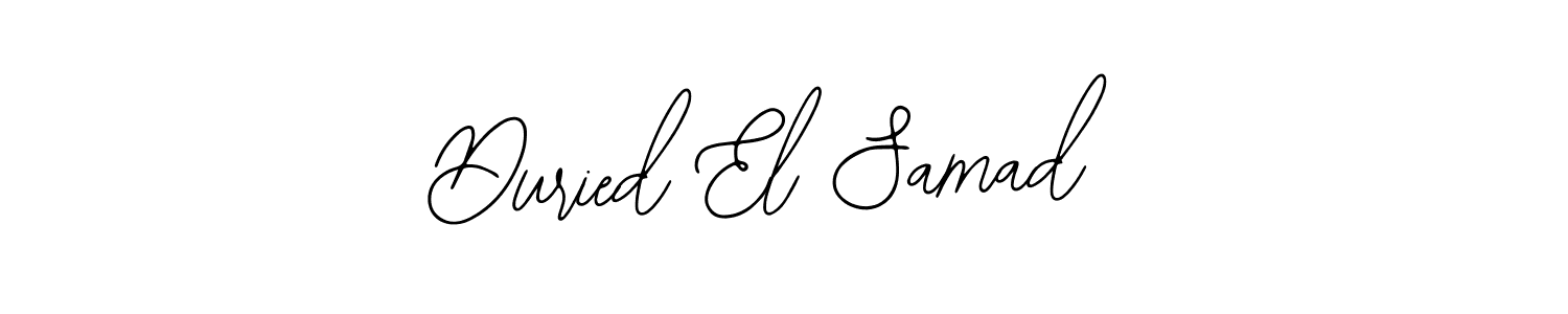 Use a signature maker to create a handwritten signature online. With this signature software, you can design (Bearetta-2O07w) your own signature for name Duried El Samad. Duried El Samad signature style 12 images and pictures png