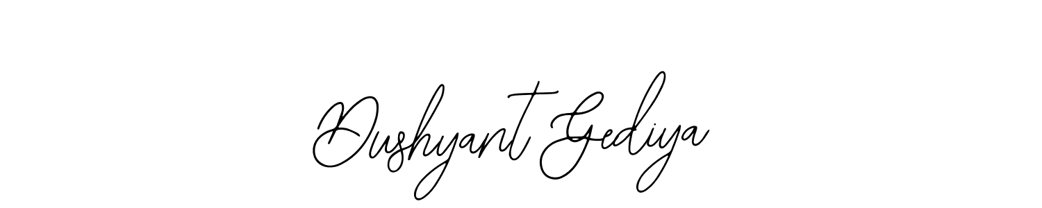 You can use this online signature creator to create a handwritten signature for the name Dushyant Gediya. This is the best online autograph maker. Dushyant Gediya signature style 12 images and pictures png
