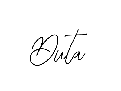You should practise on your own different ways (Bearetta-2O07w) to write your name (Duta) in signature. don't let someone else do it for you. Duta signature style 12 images and pictures png