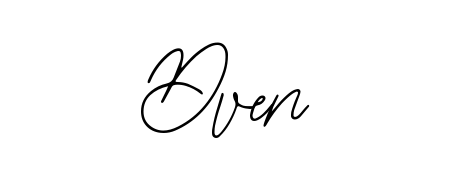 Enhance your business communications with Dven signature in Bearetta-2O07w lettering. Clean, modern, and universally compatible. Dven signature style 12 images and pictures png