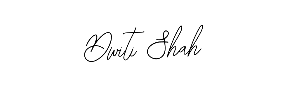 The best way (Bearetta-2O07w) to make a short signature is to pick only two or three words in your name. The name Dwiti Shah include a total of six letters. For converting this name. Dwiti Shah signature style 12 images and pictures png