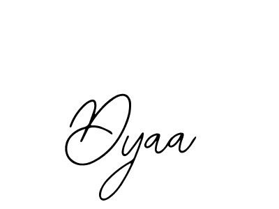 How to make Dyaa name signature. Use Bearetta-2O07w style for creating short signs online. This is the latest handwritten sign. Dyaa signature style 12 images and pictures png