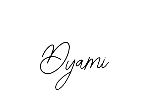 How to make Dyami name signature. Use Bearetta-2O07w style for creating short signs online. This is the latest handwritten sign. Dyami signature style 12 images and pictures png
