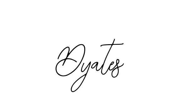 Use a signature maker to create a handwritten signature online. With this signature software, you can design (Bearetta-2O07w) your own signature for name Dyates. Dyates signature style 12 images and pictures png