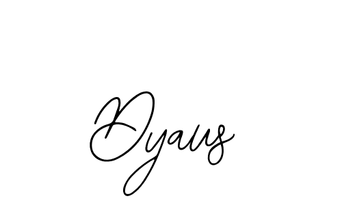 Use a signature maker to create a handwritten signature online. With this signature software, you can design (Bearetta-2O07w) your own signature for name Dyaus. Dyaus signature style 12 images and pictures png