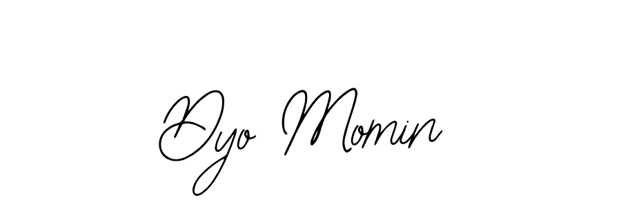 How to make Dyo Momin name signature. Use Bearetta-2O07w style for creating short signs online. This is the latest handwritten sign. Dyo Momin signature style 12 images and pictures png