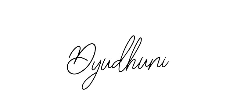 The best way (Bearetta-2O07w) to make a short signature is to pick only two or three words in your name. The name Dyudhuni include a total of six letters. For converting this name. Dyudhuni signature style 12 images and pictures png