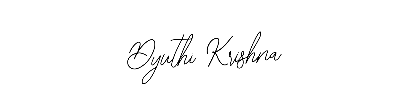 Use a signature maker to create a handwritten signature online. With this signature software, you can design (Bearetta-2O07w) your own signature for name Dyuthi Krishna. Dyuthi Krishna signature style 12 images and pictures png