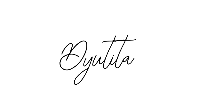 Use a signature maker to create a handwritten signature online. With this signature software, you can design (Bearetta-2O07w) your own signature for name Dyutita. Dyutita signature style 12 images and pictures png