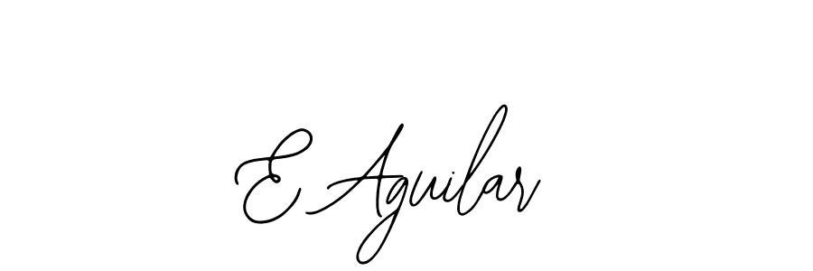 How to make E Aguilar name signature. Use Bearetta-2O07w style for creating short signs online. This is the latest handwritten sign. E Aguilar signature style 12 images and pictures png