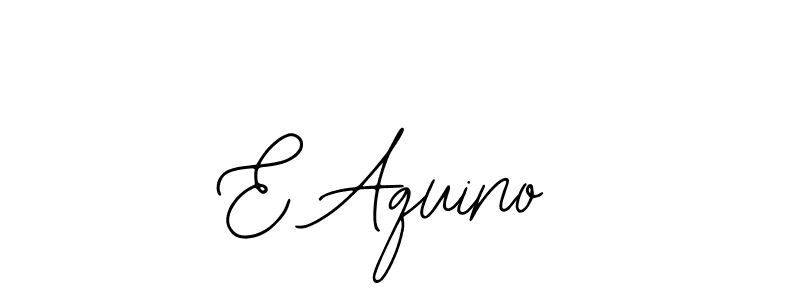 Use a signature maker to create a handwritten signature online. With this signature software, you can design (Bearetta-2O07w) your own signature for name E Aquino. E Aquino signature style 12 images and pictures png