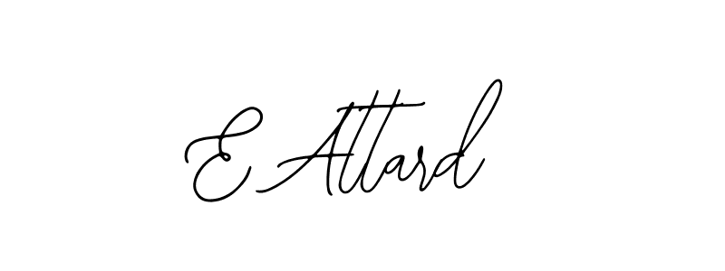 if you are searching for the best signature style for your name E Attard. so please give up your signature search. here we have designed multiple signature styles  using Bearetta-2O07w. E Attard signature style 12 images and pictures png