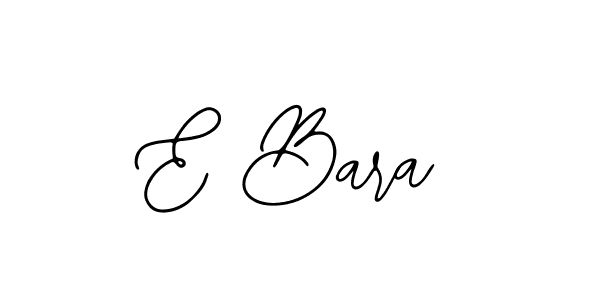 The best way (Bearetta-2O07w) to make a short signature is to pick only two or three words in your name. The name E Bara include a total of six letters. For converting this name. E Bara signature style 12 images and pictures png