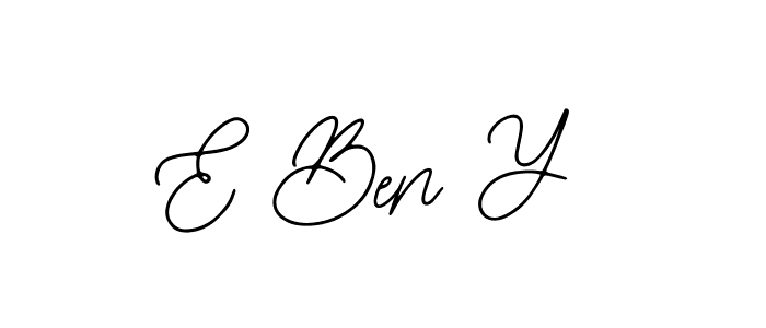 The best way (Bearetta-2O07w) to make a short signature is to pick only two or three words in your name. The name E Ben Y include a total of six letters. For converting this name. E Ben Y signature style 12 images and pictures png