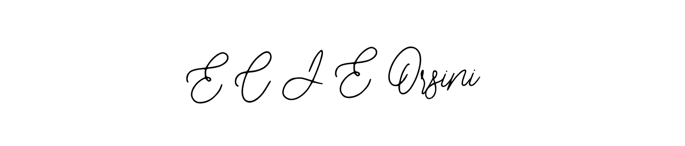 if you are searching for the best signature style for your name E C J E Orsini. so please give up your signature search. here we have designed multiple signature styles  using Bearetta-2O07w. E C J E Orsini signature style 12 images and pictures png