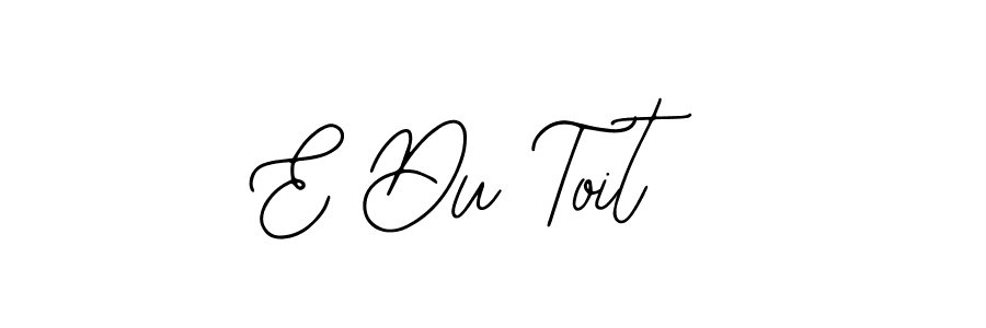 Design your own signature with our free online signature maker. With this signature software, you can create a handwritten (Bearetta-2O07w) signature for name E Du Toit. E Du Toit signature style 12 images and pictures png