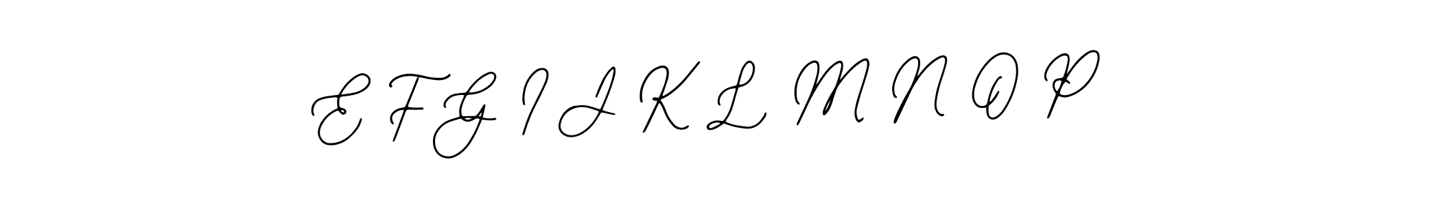 How to make E F G I J K L M N O P name signature. Use Bearetta-2O07w style for creating short signs online. This is the latest handwritten sign. E F G I J K L M N O P signature style 12 images and pictures png