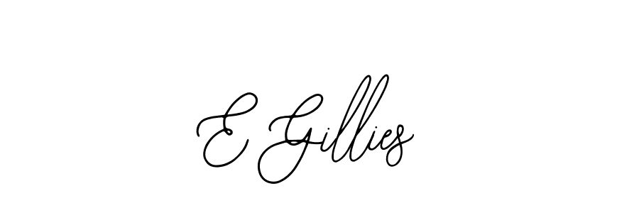 You should practise on your own different ways (Bearetta-2O07w) to write your name (E Gillies) in signature. don't let someone else do it for you. E Gillies signature style 12 images and pictures png