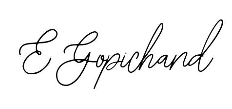 Bearetta-2O07w is a professional signature style that is perfect for those who want to add a touch of class to their signature. Get E Gopichand name fancy signature for free. E Gopichand signature style 12 images and pictures png