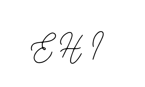 Design your own signature with our free online signature maker. With this signature software, you can create a handwritten (Bearetta-2O07w) signature for name E H I. E H I signature style 12 images and pictures png