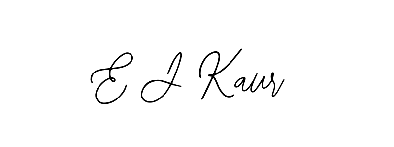 How to make E J Kaur name signature. Use Bearetta-2O07w style for creating short signs online. This is the latest handwritten sign. E J Kaur signature style 12 images and pictures png