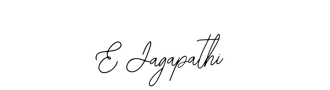 How to make E Jagapathi name signature. Use Bearetta-2O07w style for creating short signs online. This is the latest handwritten sign. E Jagapathi signature style 12 images and pictures png