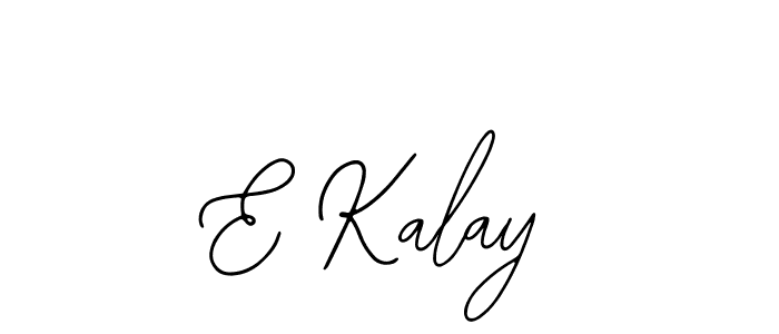 How to make E Kalay name signature. Use Bearetta-2O07w style for creating short signs online. This is the latest handwritten sign. E Kalay signature style 12 images and pictures png