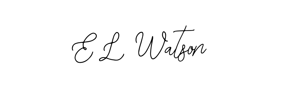 It looks lik you need a new signature style for name E L Watson. Design unique handwritten (Bearetta-2O07w) signature with our free signature maker in just a few clicks. E L Watson signature style 12 images and pictures png