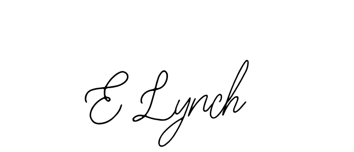 How to make E Lynch name signature. Use Bearetta-2O07w style for creating short signs online. This is the latest handwritten sign. E Lynch signature style 12 images and pictures png
