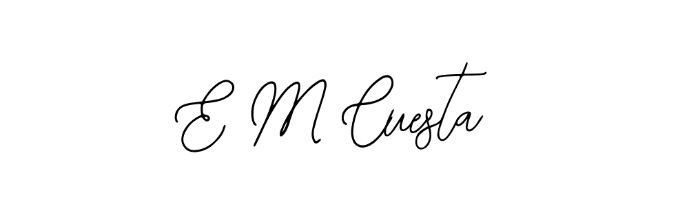 The best way (Bearetta-2O07w) to make a short signature is to pick only two or three words in your name. The name E M Cuesta include a total of six letters. For converting this name. E M Cuesta signature style 12 images and pictures png