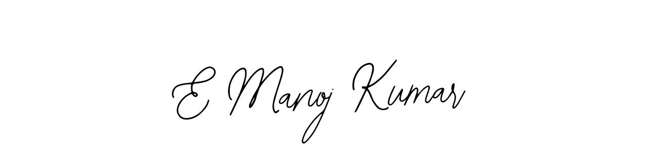 if you are searching for the best signature style for your name E Manoj Kumar. so please give up your signature search. here we have designed multiple signature styles  using Bearetta-2O07w. E Manoj Kumar signature style 12 images and pictures png