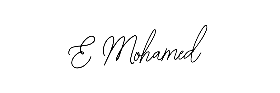 Use a signature maker to create a handwritten signature online. With this signature software, you can design (Bearetta-2O07w) your own signature for name E Mohamed. E Mohamed signature style 12 images and pictures png