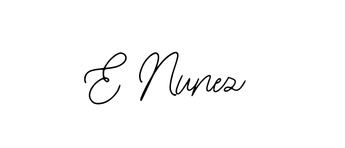 The best way (Bearetta-2O07w) to make a short signature is to pick only two or three words in your name. The name E Nunez include a total of six letters. For converting this name. E Nunez signature style 12 images and pictures png