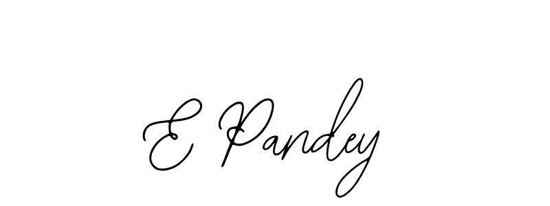 if you are searching for the best signature style for your name E Pandey. so please give up your signature search. here we have designed multiple signature styles  using Bearetta-2O07w. E Pandey signature style 12 images and pictures png