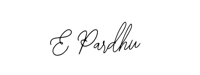 Use a signature maker to create a handwritten signature online. With this signature software, you can design (Bearetta-2O07w) your own signature for name E Pardhu. E Pardhu signature style 12 images and pictures png
