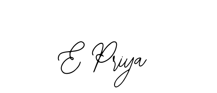 The best way (Bearetta-2O07w) to make a short signature is to pick only two or three words in your name. The name E Priya include a total of six letters. For converting this name. E Priya signature style 12 images and pictures png