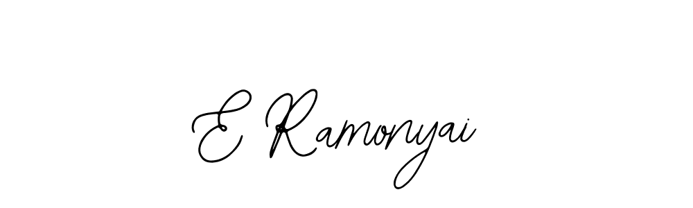if you are searching for the best signature style for your name E Ramonyai. so please give up your signature search. here we have designed multiple signature styles  using Bearetta-2O07w. E Ramonyai signature style 12 images and pictures png