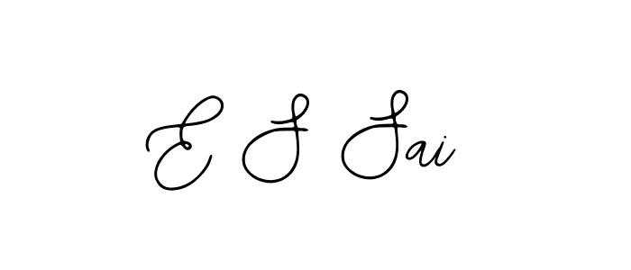 This is the best signature style for the E S Sai name. Also you like these signature font (Bearetta-2O07w). Mix name signature. E S Sai signature style 12 images and pictures png