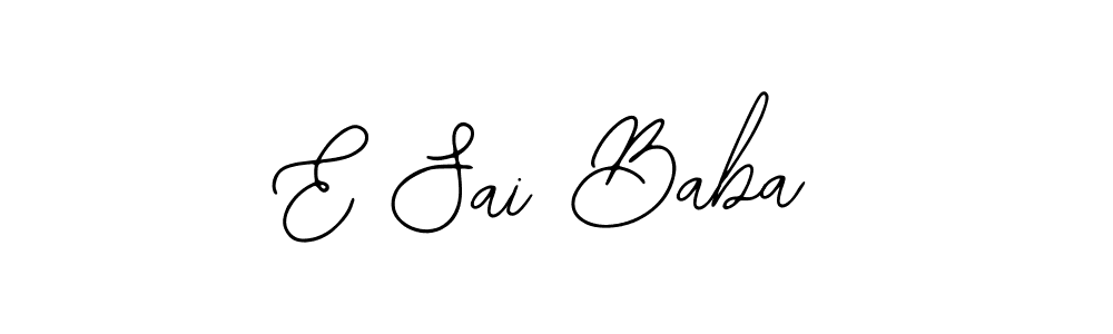 Also we have E Sai Baba name is the best signature style. Create professional handwritten signature collection using Bearetta-2O07w autograph style. E Sai Baba signature style 12 images and pictures png