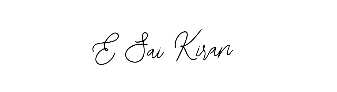 How to make E Sai Kiran name signature. Use Bearetta-2O07w style for creating short signs online. This is the latest handwritten sign. E Sai Kiran signature style 12 images and pictures png