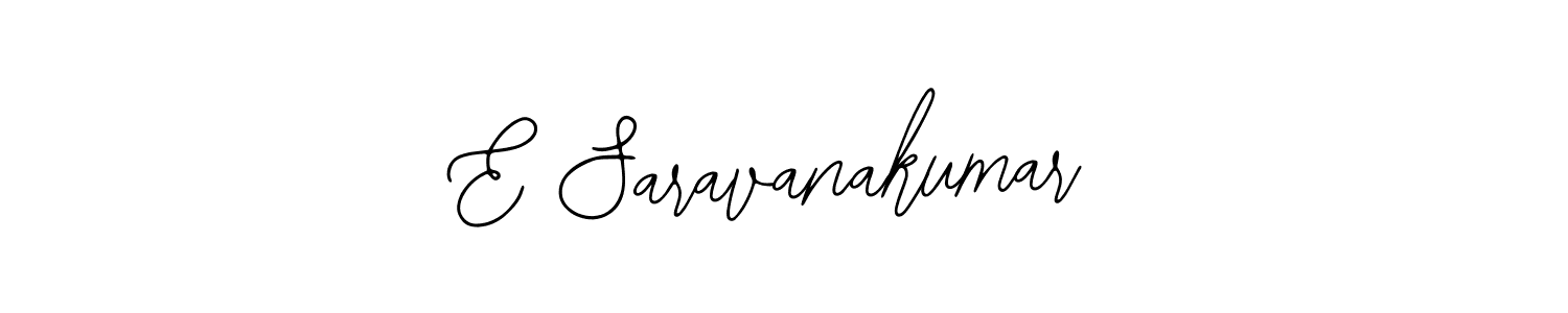 Design your own signature with our free online signature maker. With this signature software, you can create a handwritten (Bearetta-2O07w) signature for name E Saravanakumar. E Saravanakumar signature style 12 images and pictures png