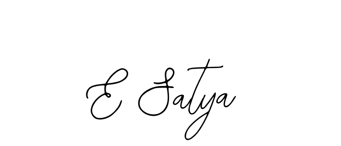 The best way (Bearetta-2O07w) to make a short signature is to pick only two or three words in your name. The name E Satya include a total of six letters. For converting this name. E Satya signature style 12 images and pictures png